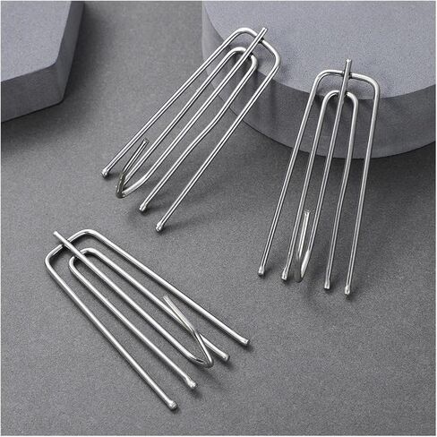 30 Pcs Vulnerable Curtain Hook Tape Pinch Pleat Drapery Hooks Stainless Steel Pleated for Drapes in Kuwait