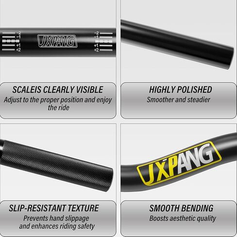 7/8" 22mm Dirt Bike Handlebars, High/Mid/Low Rise, CNC 6061-T6 Aluminum w/Foam Pad, Universal for Pit Dirt Bike ATV Quad Motocross Mini Bike CRF YZF KXF KLX (Black, High Rise Handlebar) in Saudi Arabia