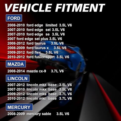Fuel Injectors 0280158091 3.5L 3.7L 4Holes Fits for:2008 2009 2010 2011 2012 Ford Taurus 2007-2010 Edge Fusion Flex for:2008-2015 Mazda CX9, for:2007-2012 Lincoln MKZ MKX 6PCS V6 in Kuwait