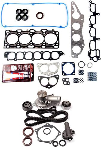Timing Belt Kit w/Water Pump Fit for Mitsubishi for Outlander 2.4L 2004-2006 for Mitsubishi for Eclipse 2.4L 2006-2009 Replace Timing Belt OEM - TCKWP332 in Saudi Arabia