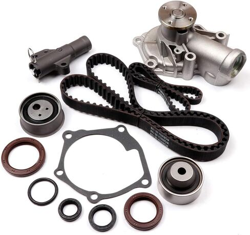 Timing Belt Kit w/Water Pump Fit for Mitsubishi for Outlander 2.4L 2004-2006 for Mitsubishi for Eclipse 2.4L 2006-2009 Replace Timing Belt OEM - TCKWP332 in Saudi Arabia