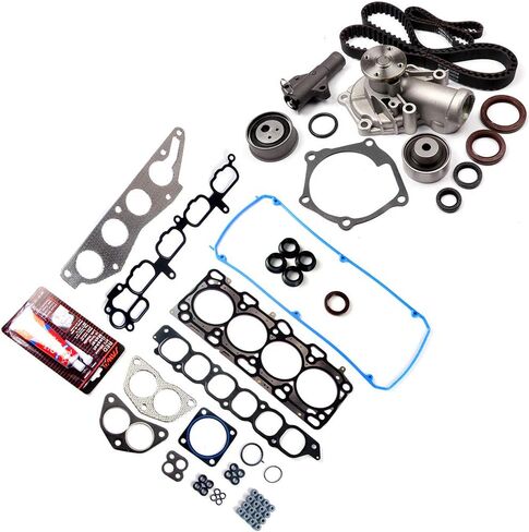 Timing Belt Kit w/Water Pump Fit for Mitsubishi for Outlander 2.4L 2004-2006 for Mitsubishi for Eclipse 2.4L 2006-2009 Replace Timing Belt OEM - TCKWP332 in Saudi Arabia
