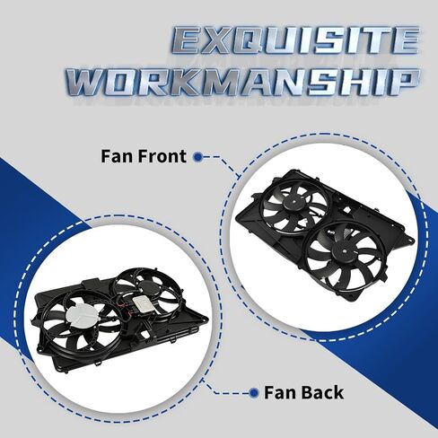 مجموعة مروحة تبريد رادياتير المحرك متوافقة مع Flex Limited SE SEL 2009 3.5L V6 استبدل 8A8Z8C607C 8A8Z8C607A 621005 FO3115192 مروحة مشعاع مزدوجة in Kuwait