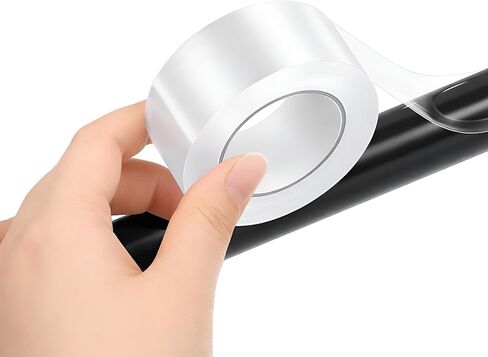 Curtain Glide Tape Curtain Rod Tape Glide Clear Shower Rod Cover Quiet Drapery Ring Tapes for Smooth Sliding Noise Reduction, 1IN*16FT in Saudi Arabia
