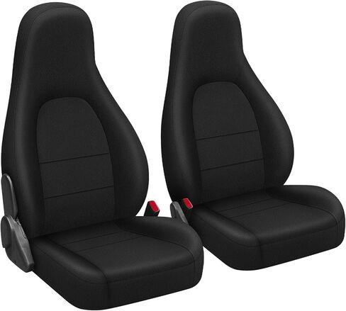أغطية المقاعد الأمامية المخصصة من SAPUBK يمكن استبدالها لـ 1990-1997 Mazda MX-5 Miata، جلد فاخر للسائق والركاب مع وسادة غطاء مقعد مبطنة من الفوم الناعم المركب الخلفي in Saudi Arabia