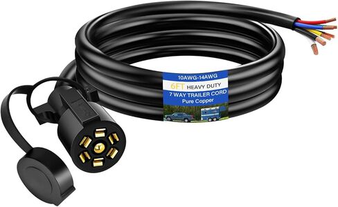 سلك مقطورة 6 أقدام للخدمة الشاقة 7 اتجاهات من النحاس النقي 7 قابس مقطورة سلك مضمن 72 بوصة 7 دبوس أسلاك مقطورة شفرة مزدوجة مصبوبة 7 دبوس قابس دائري لعربة Rvs in Kuwait