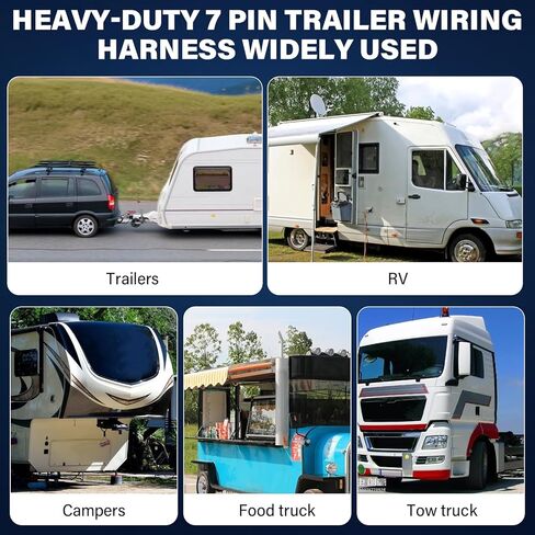 سلك مقطورة 6 أقدام للخدمة الشاقة 7 اتجاهات من النحاس النقي 7 قابس مقطورة سلك مضمن 72 بوصة 7 دبوس أسلاك مقطورة شفرة مزدوجة مصبوبة 7 دبوس قابس دائري لعربة Rvs in Kuwait