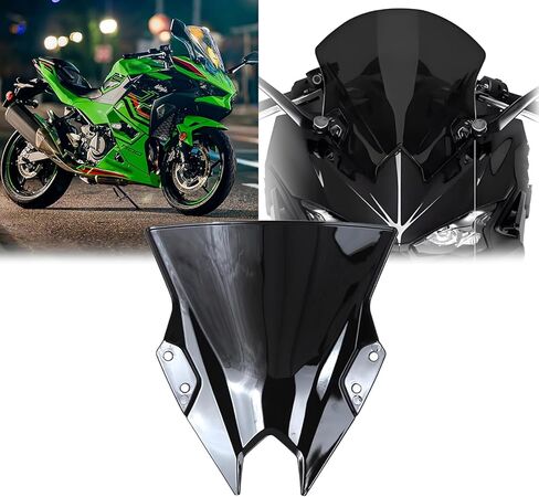 مناسبة للنينجا 500 ninja500 2025 2024 تعديل جديد الزجاج الأمامي الزجاج الأمامي هدية الزجاج الأمامي للدراجات النارية الملحقات in Kuwait