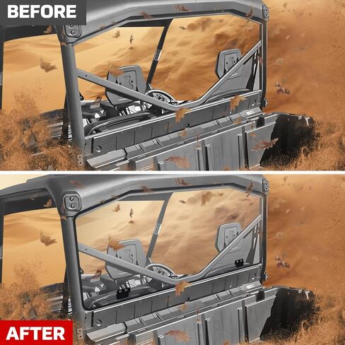 Rear Windshield for Can-Am Defender HD5 HD7 HD8 HD9 HD10 Max 2016-2025 Accessories, Clear Back Window Polycarbonate Windscreen, Protects Against Debris in Saudi Arabia