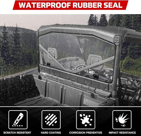 Rear Windshield for Can-Am Defender HD5 HD7 HD8 HD9 HD10 Max 2016-2025 Accessories, Clear Back Window Polycarbonate Windscreen, Protects Against Debris in Saudi Arabia