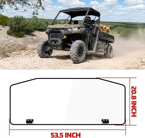 Rear Windshield for Can-Am Defender HD5 HD7 HD8 HD9 HD10 Max 2016-2025 Accessories, Clear Back Window Polycarbonate Windscreen, Protects Against Debris in Saudi Arabia