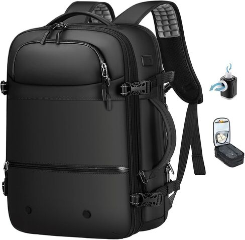 SOAEON حقيبة ظهر فراغ للسفر 60L قابلة للتوسيع الهواء فراغ حقيبة السفر أكياس فراغ السفر مع مضخة قفل TSA in Kuwait