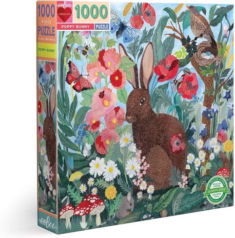 eeBoo: Piece and Love A Rainbow World 1000 Piece Square Adult Jigsaw Puzzle, Puzzle for Adults and Families, Glossy, Sturdy Pieces and Minimal Puzzle Dust in Saudi Arabia