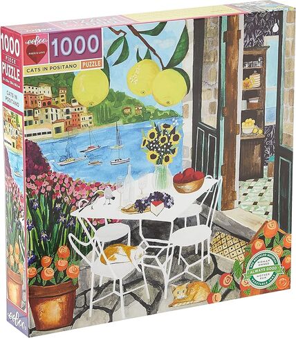 eeBoo: Piece and Love A Rainbow World 1000 Piece Square Adult Jigsaw Puzzle, Puzzle for Adults and Families, Glossy, Sturdy Pieces and Minimal Puzzle Dust in Saudi Arabia