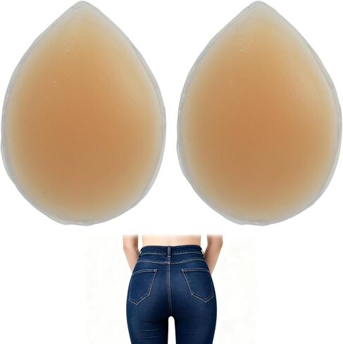 زوج واحد من وسادات الورك السيليكون اللاصقة للنساء، وسادات غمس الورك قابلة لإعادة الاستخدام، وسادة المؤخرة للنساء، معزز الأرداف اللزجة، مناسبة لتعزيز شكل الورك، ملابس تحت الجسم للحصول على مظهر أكثر سلاسة in Kuwait