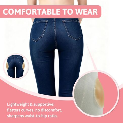 زوج واحد من وسادات الورك السيليكون اللاصقة للنساء، وسادات غمس الورك قابلة لإعادة الاستخدام، وسادة المؤخرة للنساء، معزز الأرداف اللزجة، مناسبة لتعزيز شكل الورك، ملابس تحت الجسم للحصول على مظهر أكثر سلاسة in Kuwait