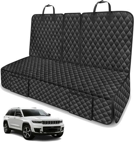 Dog Car Seat Cover for Back Seat Compatible with Jeep Grand Cherokee/Grand Cherokee L 2011-2025 2026 Accessories, Waterproof & Non-Slip SUV Pet Bench Rear Seat Covers in Saudi Arabia