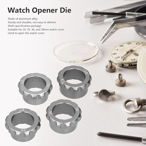 34 38mm Watch Back Case Opener, 4Pcs Die Professional Cover Open Repair Tools Kits Remover Polygon Removal Tool for Repa in Saudi Arabia