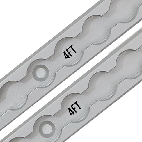2 Pack 4ft Black L Track - Tie Down System Trailer, Vans, Trucks, Motorcycles, ATV, UTV – L Track Airline Track Style in Saudi Arabia