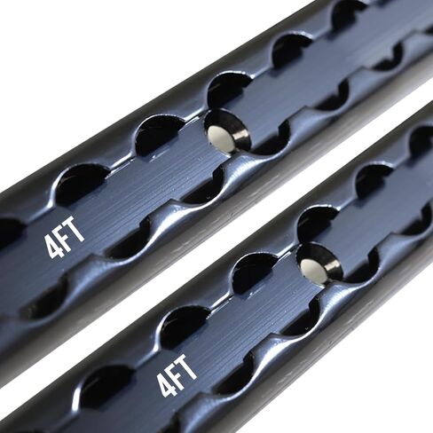 2 Pack 4ft Black L Track - Tie Down System Trailer, Vans, Trucks, Motorcycles, ATV, UTV – L Track Airline Track Style in Kuwait