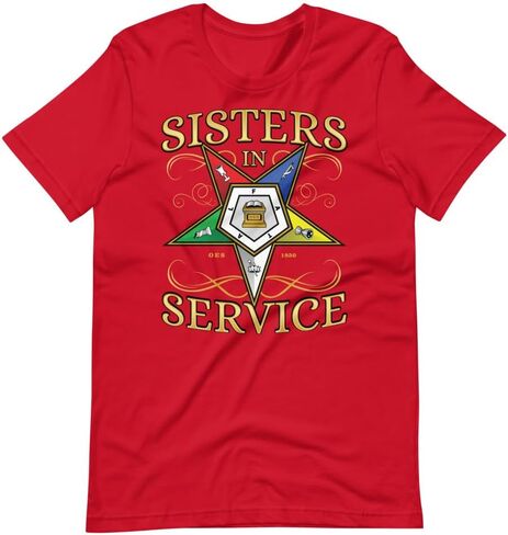 تي شيرت Sisters in Service OES Order of The Eastern Star للجنسين SM-5XL in Kuwait