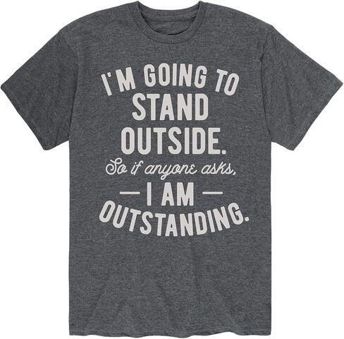 Instant Message - Stand Outside Outstanding - Men's Short Sleeve Graphic T-Shirt in Saudi Arabia