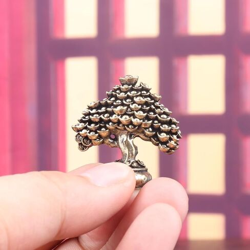 Brass Fortune Tree Ornaments Potted Tree to Attract Wealth and Treasure Ingot Tree Retro Brass Ornaments Living Room Office Desktop Sculpture in Saudi Arabia