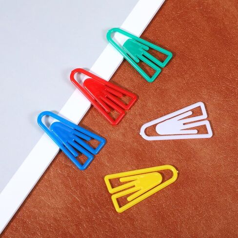 50Pcs Plastic Paper Clips Long Mixed Color Triangle Clips Bookmarks Smooth Colored Paperclip Clamp Assorted Colors Paper Clip for Scrapbooking Planners Notebook Documents Craft Office Home Supplies in Saudi Arabia