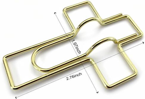Cross Paper Clips 14 Pack, Large Metal Cross Shaped Paper Clips in Gold Silver Rose Gold, Christian Bible Study Clips with 2 Gift Boxes for Journals, Planners, Church Supplies in Saudi Arabia