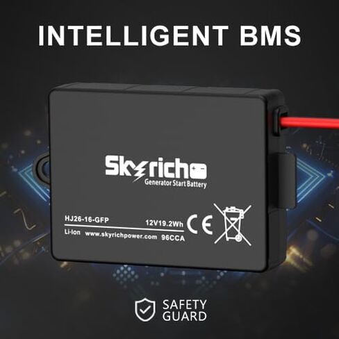 بطارية بدء تشغيل المولد البديل HJ26-16-GFP-FBA، بطارية ليثيوم Powersports، 12 فولت 19.2 وات في الساعة 96CCA in Kuwait