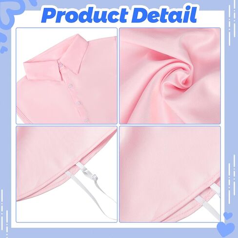 logohu 4 Pcs Fake Collar Detachable False Dickey Collar, Faux Dickie Collars Blouses Half Shirt Collars for Women Daily Graduation Halloween in Kuwait