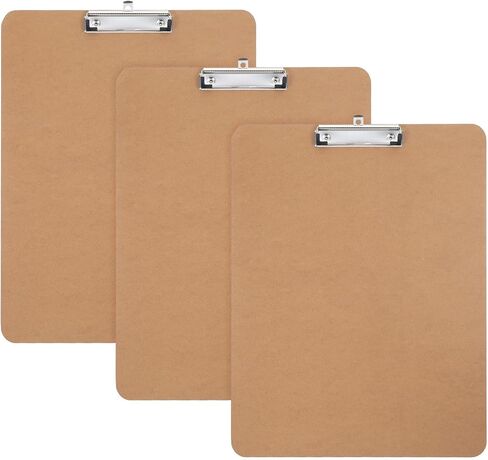 3 Pieces Extra Large 11x17 Clipboard Vertical Extra Large Clipboard Hardboard Low Profile Clip 13 x 18 Clipping Board(Wood Color) in Saudi Arabia