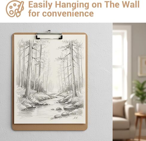3 Pieces Extra Large 11x17 Clipboard Vertical Extra Large Clipboard Hardboard Low Profile Clip 13 x 18 Clipping Board(Wood Color) in Saudi Arabia