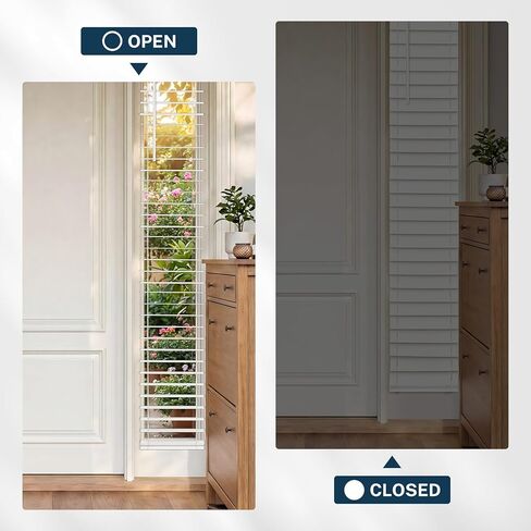 ستائر جانبية لاسلكية، 10 بوصة عرض × 72 بوصة ارتفاع ستائر نافذة أفقية من الخشب الصناعي الأبيض للباب الأمامي، شرائح 2 بوصة مع عصا إمالة قابلة للتعديل، تحكم في إضاءة الخصوصية للنوافذ الضيقة والمداخل، قطعة واحدة in Kuwait