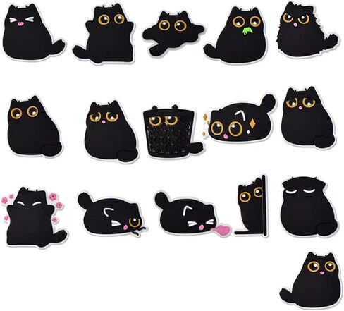 32 Pack Cat Charms, Shoe and Bag Decorations, Cute Animal Charms Accessories for Women Men,Ideal Gift for Cat Lovers in Kuwait