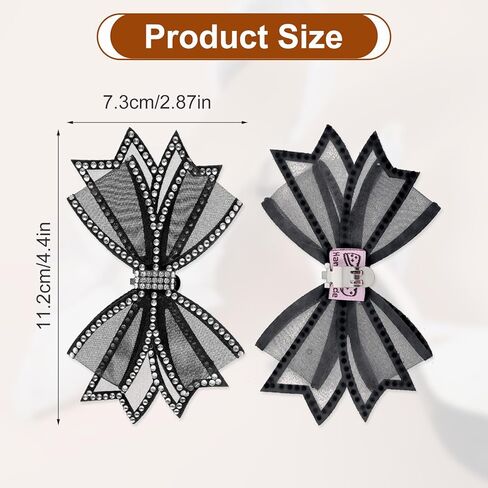 2 Pcs Shoe Clips, Elegant Rhinestone Bow Shoe Jewelry, Detachable Mesh Rhinestone Bow High Heel Shoes Clips for Women Girls Wedding Party Shoes Buckle Bag Clothing Hair Accessories in Saudi Arabia