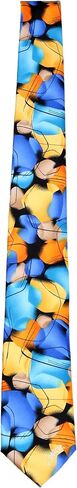 Jerry Garcia mens JG-10294 Necktie Ties, Yellow Blue Taupe Black Orange, One Size in Saudi Arabia