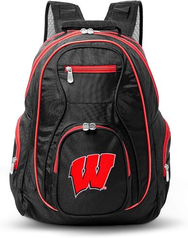 حقيبة ظهر للكمبيوتر المحمول من Denco University of Wisconsin Badgers - تناسب معظم أجهزة الكمبيوتر المحمولة والأجهزة اللوحية مقاس 17 بوصة - مثالية للعمل والسفر والمدرسة والكلية والتنقل in Saudi Arabia