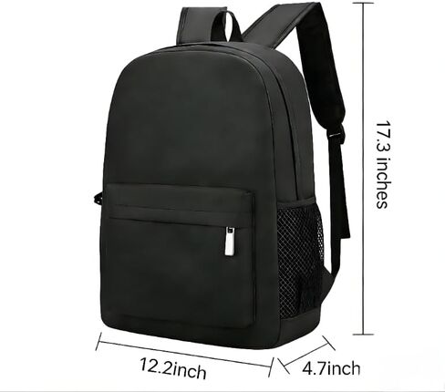 Backpack Water Resistant Lightweight for Men Women,Durable College Bookbag with Multiple Pockets,Travel Back Pack(Black) in Saudi Arabia