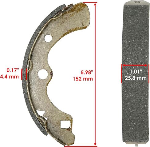 Caltric 2 Rear Brake Shoes Compatible with Kawasaki Mule 3010 KAF620 1993 2001-2008 in Saudi Arabia