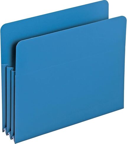 Smead Poly File Pocket، علامة تبويب مستقيمة، توسيع 3-1/2 بوصة، حجم الحروف، أزرق، عبوة من 24 قطعة in Saudi Arabia