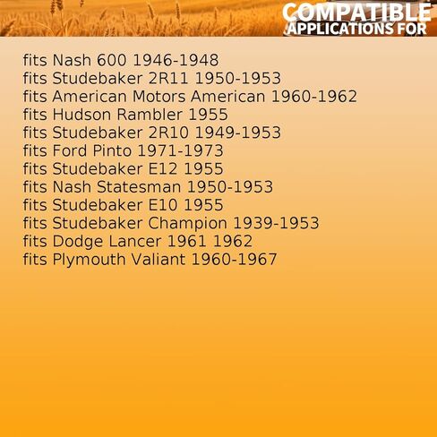 1 × مجموعة أسطوانات عجلة فرامل الطبل الأمامية تناسب دودج دارت، لانسر 1961-1967 تناسب أمريكان موتورز الأمريكية، رامبلر 1960-1962 تناسب فورد بينتو 1971-1973 تناسب هدسون رامبلر 1955 in Saudi Arabia