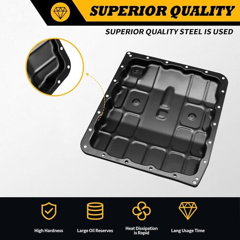Transmission Oil Pan with Drain Plug Compatible with 350Z Armada Frontier Pathfinder Titan Xterra 2003-2014 3139090X0B 3139090X00 in Saudi Arabia