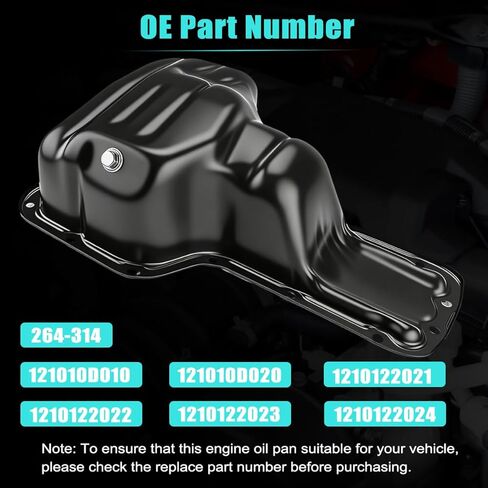 AUCERAMIC Engine Oil Pan Sump with Drain Plug for Toyota Celica 2000-2005, Corolla 1998-2008, MR2 Spyder 2000-2005, Matrix, Pontiac Vibe 2003-2008, Chevrolet Prizm 1998-2002, 1.8L in Saudi Arabia