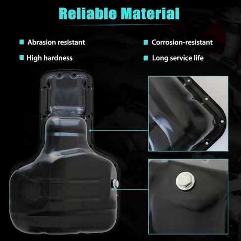 AUCERAMIC Engine Oil Pan Sump with Drain Plug for Toyota Celica 2000-2005, Corolla 1998-2008, MR2 Spyder 2000-2005, Matrix, Pontiac Vibe 2003-2008, Chevrolet Prizm 1998-2002, 1.8L in Saudi Arabia