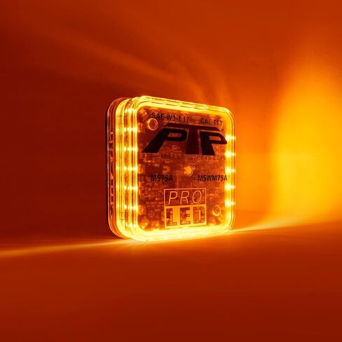 Pro LED MS75A منارة LED صغيرة دائمة التركيب باللون الكهرمان مع 10 أنماط فلاش، 24 مصباح LED قوي بقدرة 1 وات، سطوع فئة SAE 1، 10 إلى 48 فولت تيار مستمر، تتضمن أجهزة تركيب من الفولاذ المقاوم للصدأ in Saudi Arabia