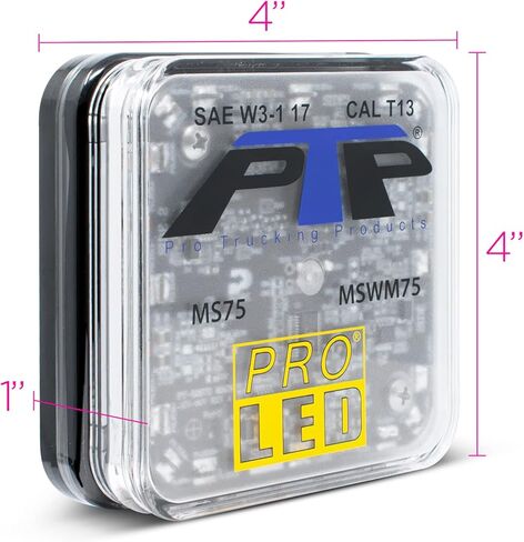 Pro LED MS75A منارة LED صغيرة دائمة التركيب باللون الكهرمان مع 10 أنماط فلاش، 24 مصباح LED قوي بقدرة 1 وات، سطوع فئة SAE 1، 10 إلى 48 فولت تيار مستمر، تتضمن أجهزة تركيب من الفولاذ المقاوم للصدأ in Saudi Arabia