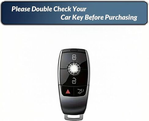غطاء مفتاح Fob لسيارة Mercedes Benz مع سلسلة مفاتيح، جلد علوي + غطاء غطاء مفتاح ناعم من مادة TPU لسيارة Mercedes C E S GLC CLE EQE EQS 300 350 450 500 560 580 AMG (بني) in Kuwait