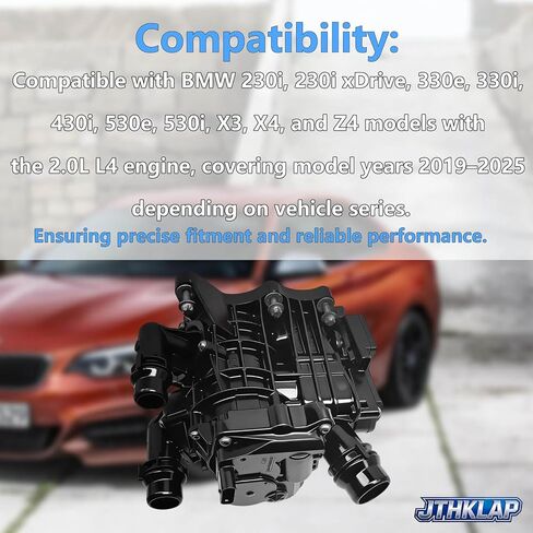 11538642560 وحدة إدارة حرارة مبيت مبرد المحرك متوافقة مع BMW 230i 330e 330i 430i 530e 530i X3 X4 Z4 2.0L L4 استبدال 11538642560 in Kuwait
