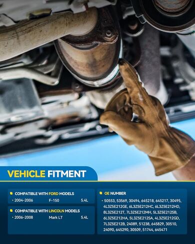 استبدال المحول الحفاز من PHILTOP لـ 2004 2005 2006 F-150 5.4L 4WD، 2006 2007 2008 Mark LT 5.4L 4WD، تحويل محفز، عبوتين in Saudi Arabia